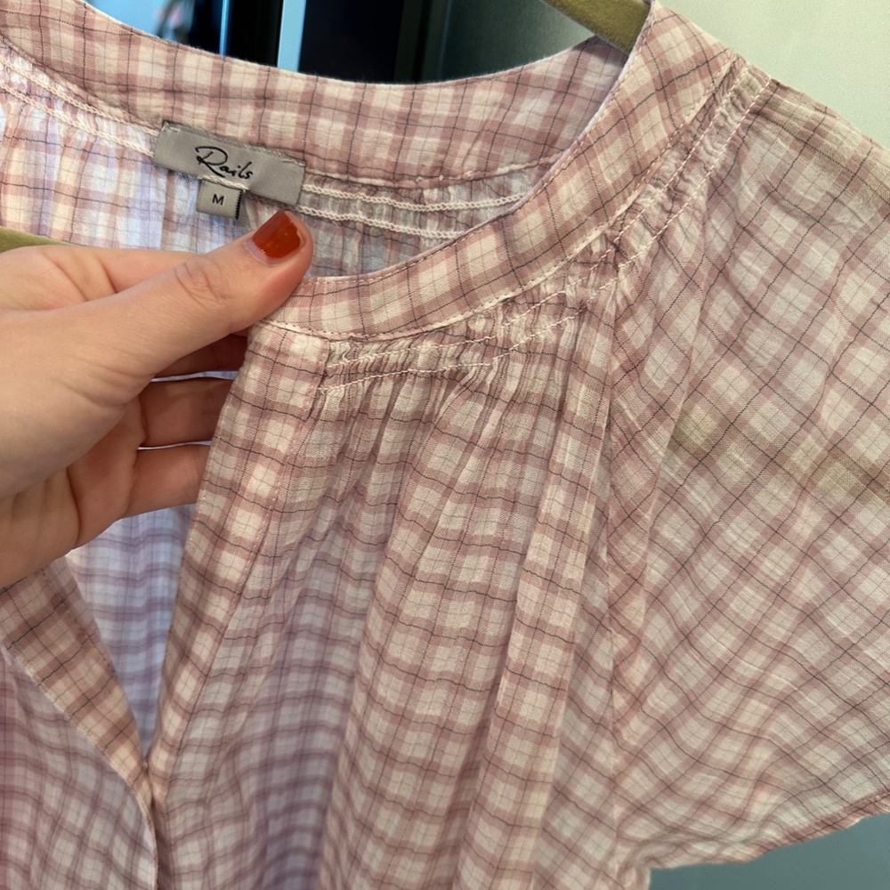 Rails Alena Top, Color: Soft Rose Check, Size: M - image 5